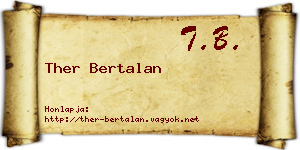 Ther Bertalan névjegykártya