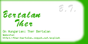 bertalan ther business card
